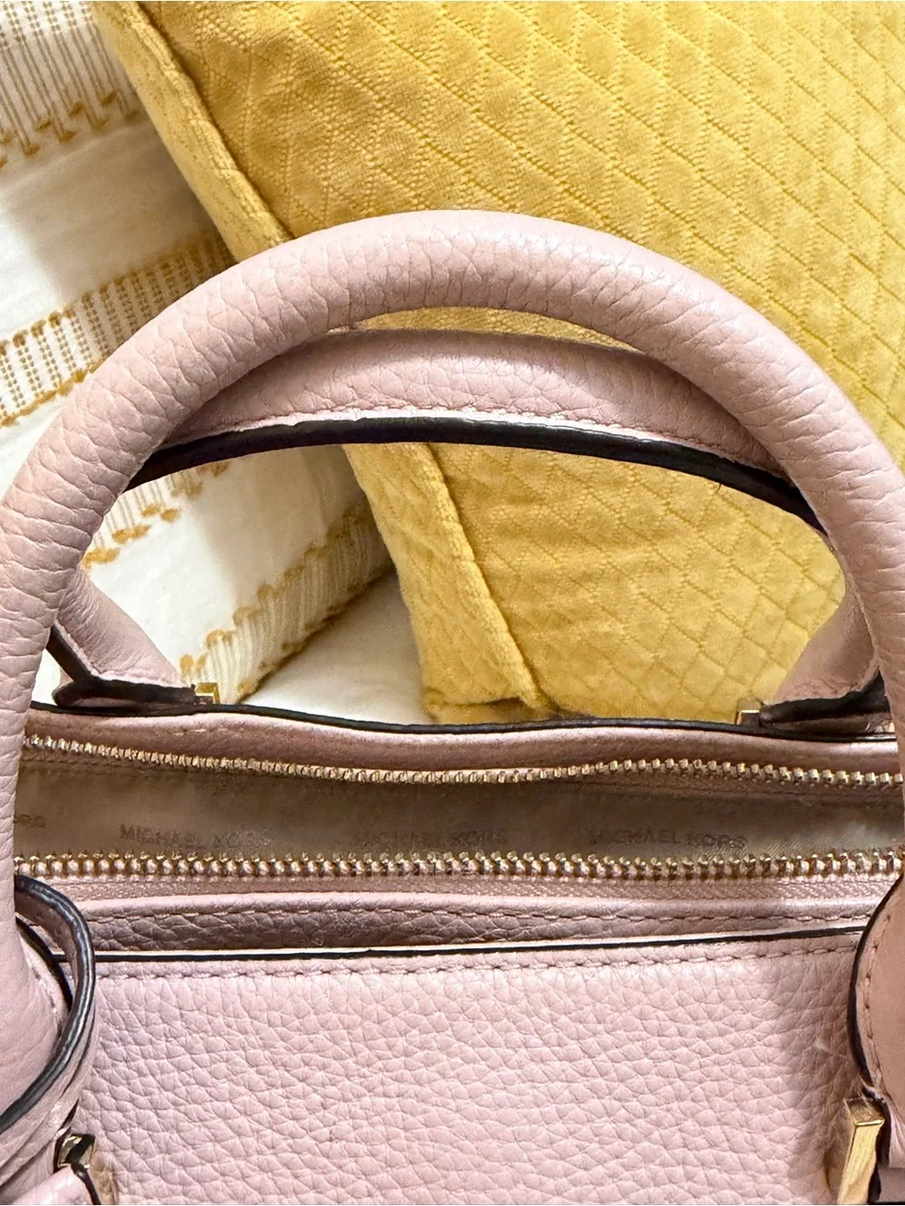Michael Kors Blossom Pink Pebbled Leather Satchel